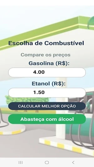 calculador de combustível Screenshot 1