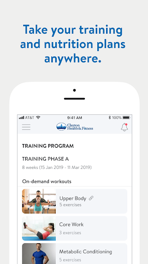 Clayton Health and Fitness Screenshot 2
