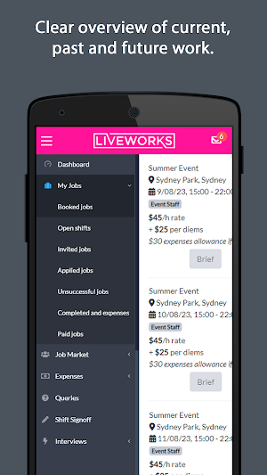 LiveWorks Team App Screenshot 2