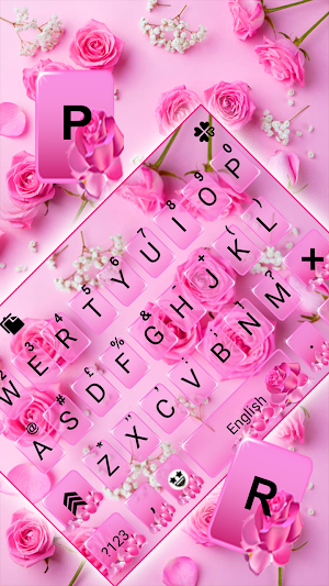 Pink Rose Keyboard Theme Screenshot 1