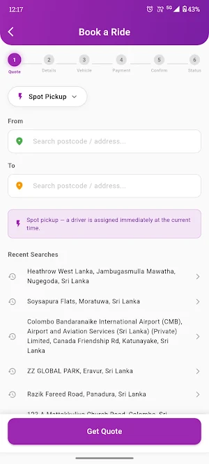 Lanka Taxi Screenshot 3