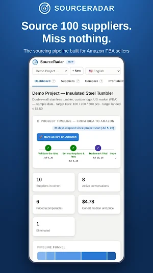 SourceRadar: FBA Sourcing Screenshot 0