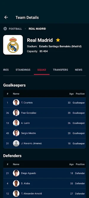 LiveScores Screenshot 3