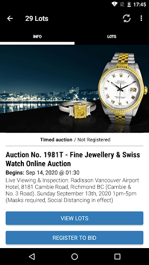 Federal Auction Service Screenshot 1