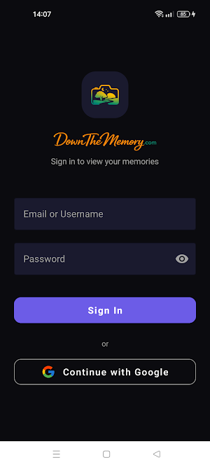 DownTheMemory - Cloud Storage Screenshot 1