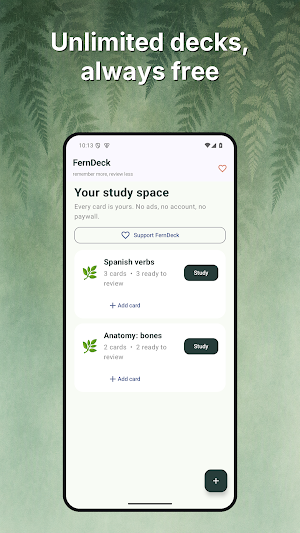 FernDeck: Flashcard Study Screenshot 0