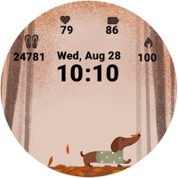 Autumn Dog Animated Watch Face