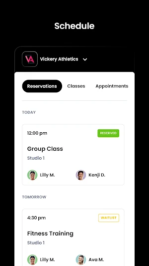Vickery Athletics Screenshot 2