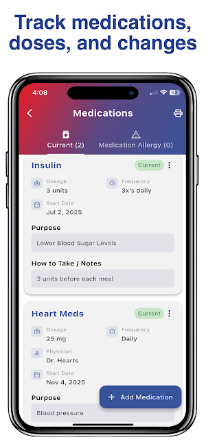 Family Medical Organizer Screenshot 1