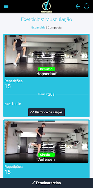 Vivi Cunha Treino integrado Screenshot 1