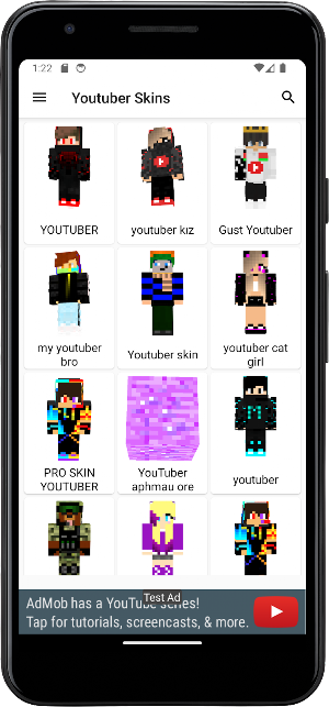 Skins Youtuber for Minecraft Screenshot 1