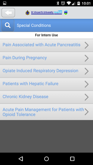 AppEase - SVUH Pain Guidelines Screenshot 2