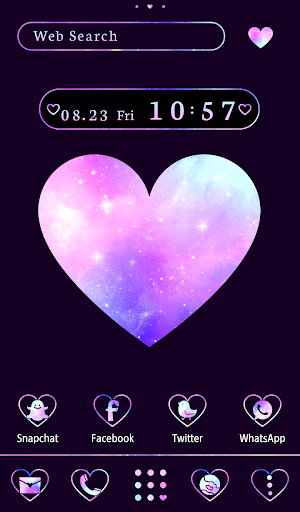 Stylish Wallpaper Galaxy Heart Theme Screenshot 0