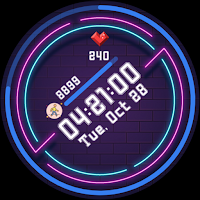 Neon Wall 1 Digital Watch Face