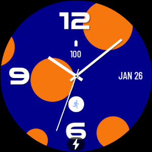 Orange Circle MX Watch Face Screenshot 3