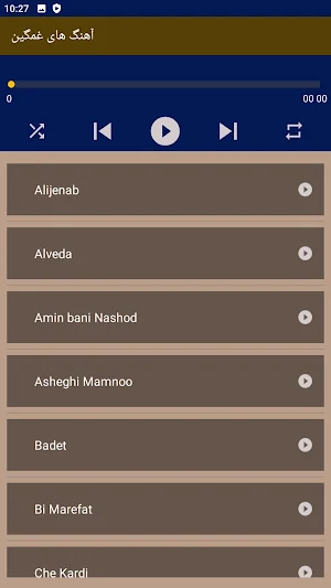 آهنگ های ایرانی غمگین Screenshot 1