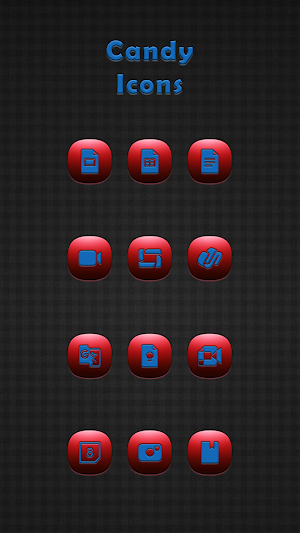 Candy Red Icons Screenshot 1