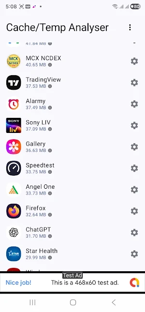 System & Apps Cache Analyser Screenshot 2