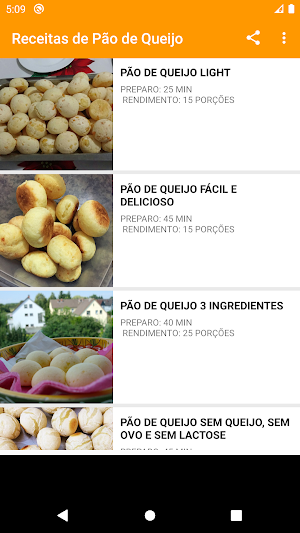 Receitas de Pão de Queijo Screenshot 1