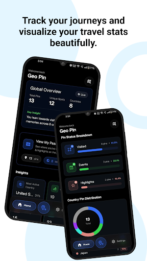 GeoPin: Travel Tracker Map Screenshot 0