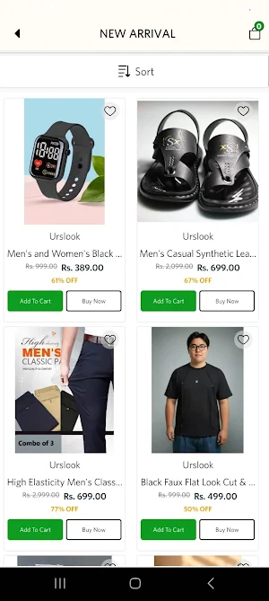 Urslook online shopping Screenshot 2