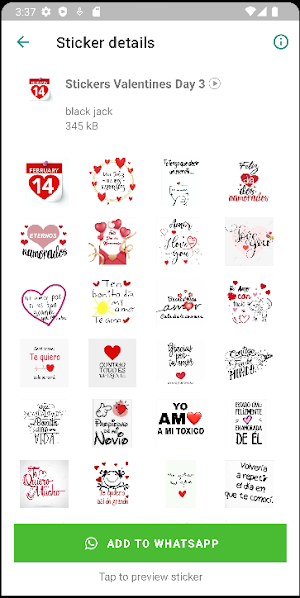 Stickers Valentines Day Screenshot 2