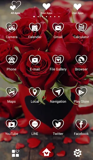 Cute wallpaper-Roses & Hearts Screenshot 2