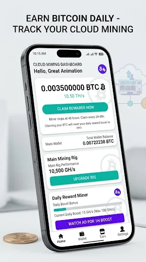 BitcoinNova | Bitcoin Mining Screenshot 3
