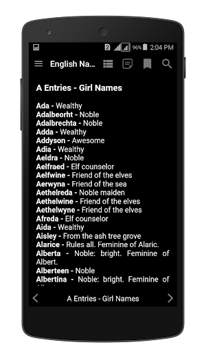 English Names and Meanings Screenshot 2