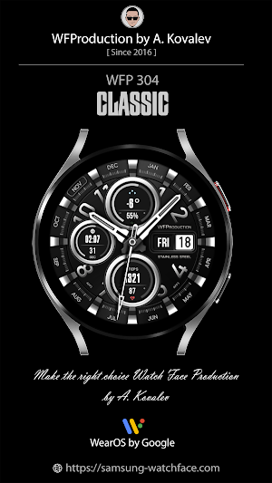 WFP 304 Classic watch face Screenshot 0