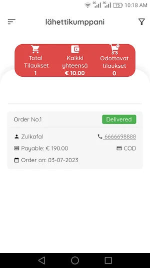 Lähettikumppani Screenshot 0