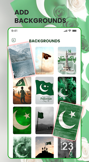 14 August Pak flag Photo Frame Screenshot 3