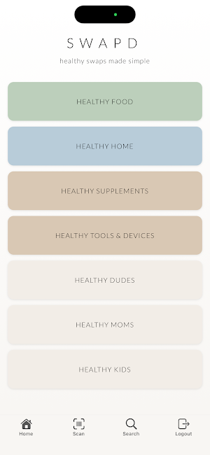 Swapd: Simple Healthy Swaps Screenshot 1