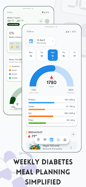 Diabetes MealPrep Diet Planner Screenshot 1