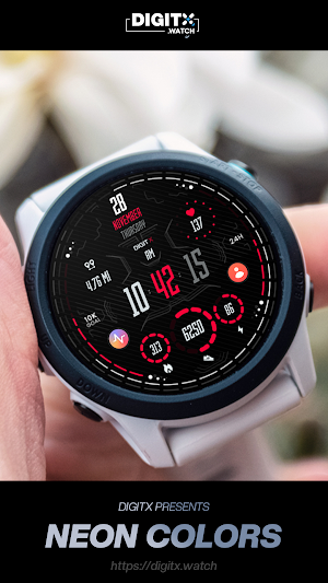 Neon Colors Digital Watch Face Screenshot 0
