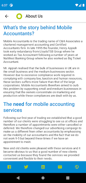 Mobile Accountants Screenshot 1