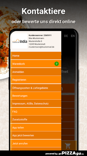 Taste of India Dresden Screenshot 2