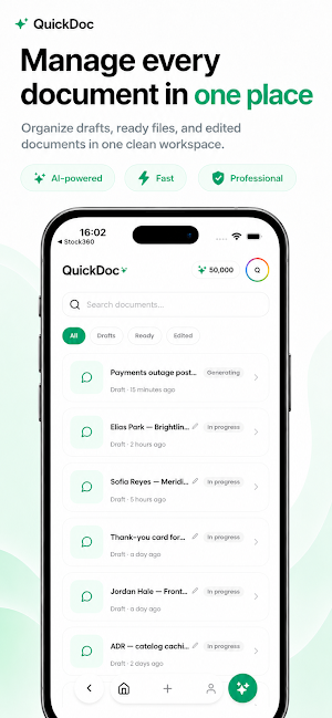 QuickDoc: AI Document Maker Screenshot 2