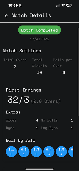 Gully Cricket Scorer Screenshot 1
