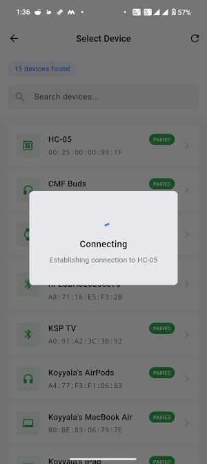 KSP Bluetooth Control Screenshot 2