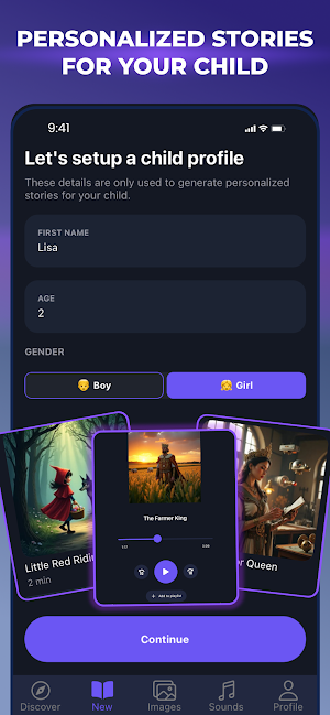 TaleAI: Bedtime Stories Screenshot 1