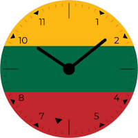 Lithuania Analog Watch Face