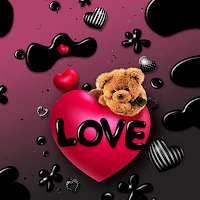 Lovely Bear Heart - Wallpaper