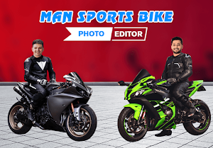 Man Sports Bike Photo Editor Screenshot 0