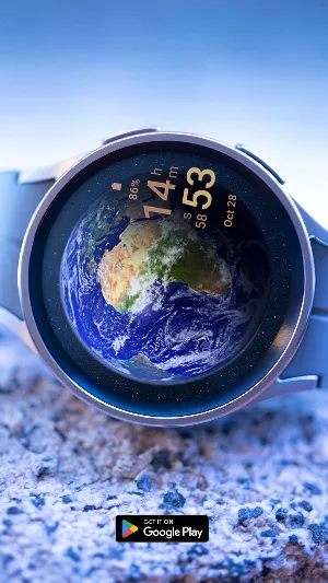 3D Rotating Earth - Watchface Screenshot 3