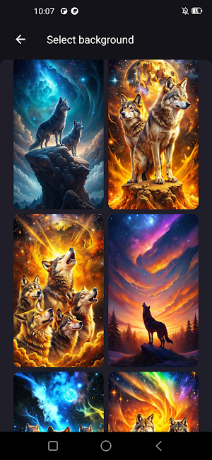 Glitter Wolf Live Wallpapers Screenshot 2