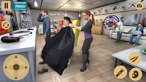 Barber Shop 3d Hair Cut Games Screenshot 2