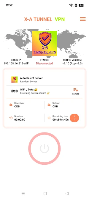 X-A TUNNEL VPN Screenshot 0