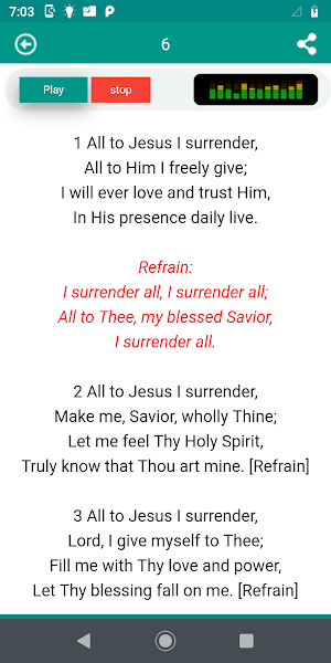Most Loved Hymns audio offline Screenshot 2