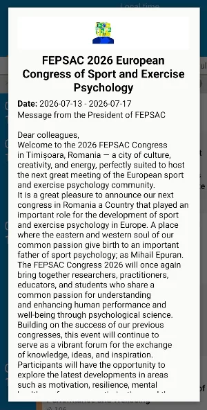 FEPSAC 2026 Timisoara Screenshot 2